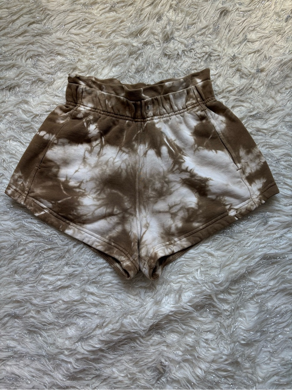 Lululemon Athletica Inner Glow Tie-Dye High-Waist Athletic Shorts Size 2